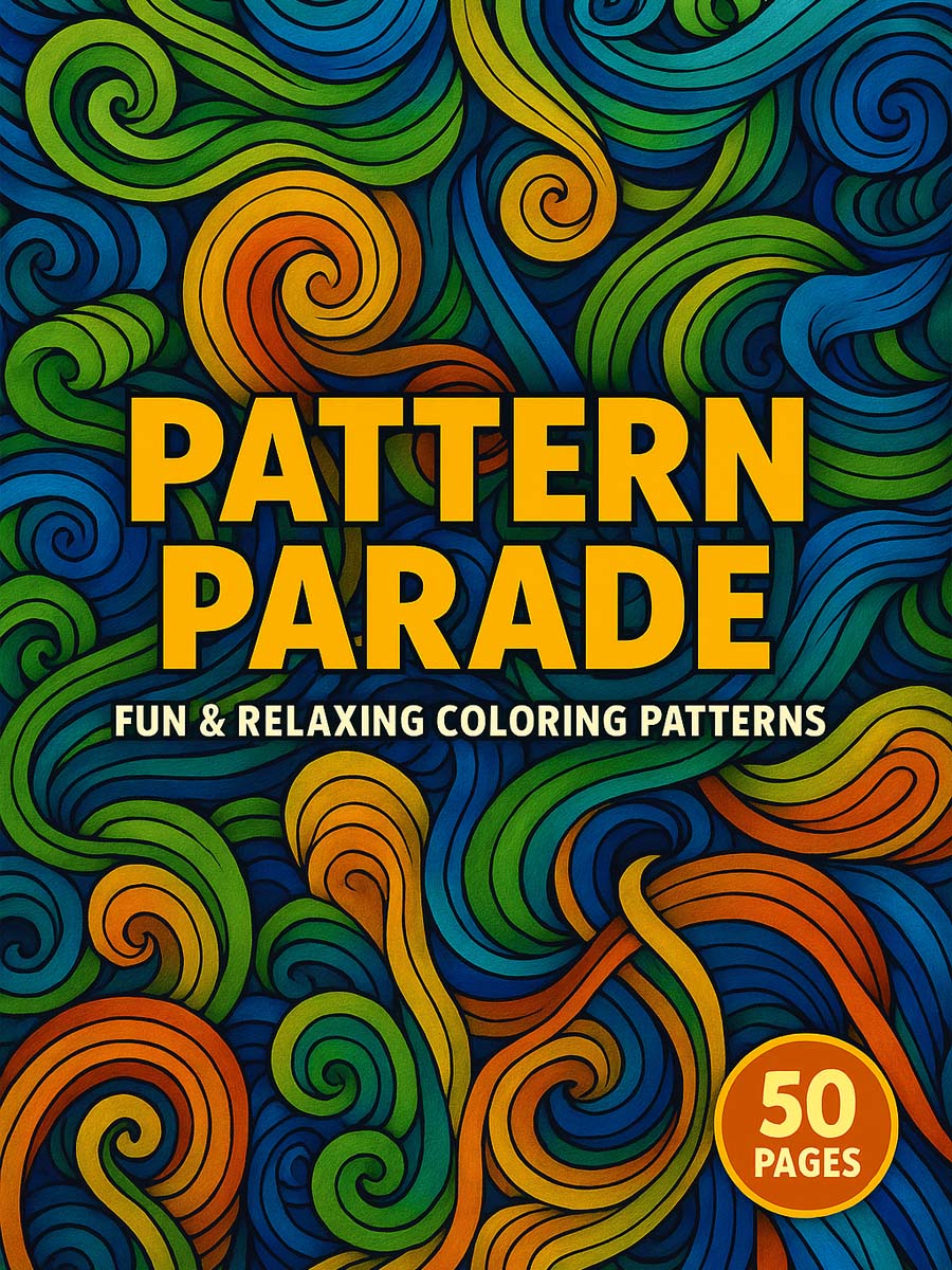 Pattern Parade – 50 Fun & Relaxing Coloring Patterns | Coloring Page Store